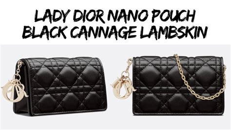 lady dior nano pouch|Lady Dior Nano Pouch Black Cannage Lambskin .